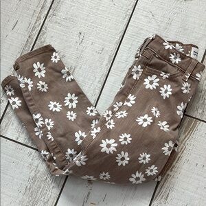 Abercrombie Kids Brown and White Floral Jeans